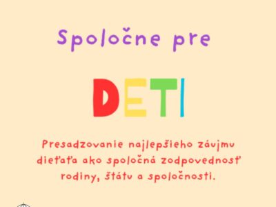 Konference „Spoločne pre deti“